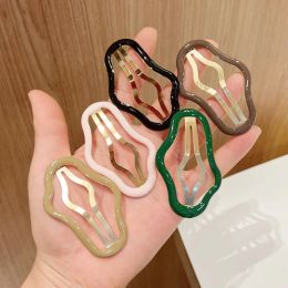 Korean Cloud Hollowed Out Metal Resin Hairpins For Girls Bangs Clip BB Pins Headwear Lady Hair Clips Hair Accessories