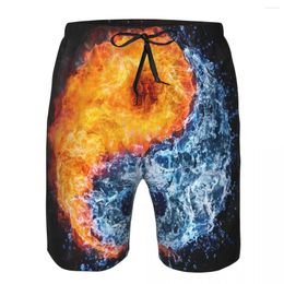 Men's Shorts Man Swimwear Fire And Water Yin Yang Swim Trunks Beach Board Mens Swimming Swimsuits