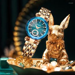 Wristwatches JLANDA Brand Fashion Quartz Watch For Women Stainless Steel Waterproof Luxury Diamond Elegant Womens Watches Relogio Feminino