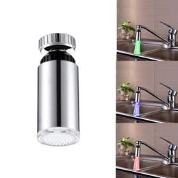 Kitchen Faucets CY2-8001-B6 ABS 3 Colors Temperature Sensor Led Shower Heads Faucet Light Basin Bathroom Accessories
