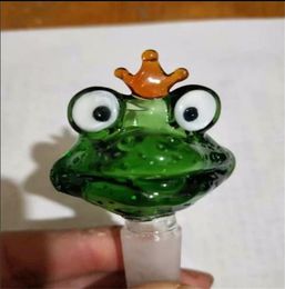 Smoking Pipe Mini Hookah glass bongs Colourful Metal Shape Coloured Frog Glass Bubble Head