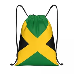 Shopping Bags Custom Jamaican Flag Drawstring Backpack Men Women Lightweight Patriotism Gym Sports Sackpack Sacks For Training