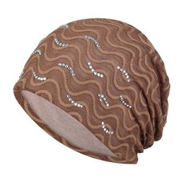 HBP Spring and Summer Thin Lace Hot Drill Ethnic Wind Pile Wave Pattern Headgear Breathable Moon Hat