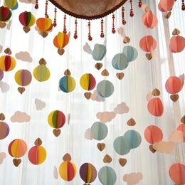 Party Decoration 2.8m Colorful Paper Banner 3d Air Balloons Clouds Garlands For Boy Girl Baby Shower Birthday Year Christmas Decor