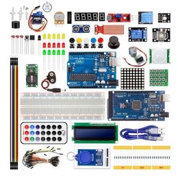 Freeshipping Super Starter Kit For R 3 & Mega2560 Board With Sensor Moudle 1602 LCD led Servo Motor Relay Learning Basic Suite Soipk