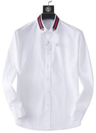 Designer Men Dress Shirt gentleman Formal Business Shirts Fashion Casual Long Sleeved Shirt Luxury AA clothing M-3XL kjui