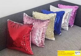 Sublimation Blank Magical Sequins item Pillowcase For Sublimation INK Print DIY Gifts