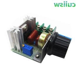 Freeshipping 10PCS/LOT AC 220V 2000W SCR Voltage Regulator Dimming Dimmers Speed Controller Thermostat Bubdg