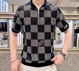 NMT67 designer t shirt summer short sleeve black white plaid print casual men tshirt tee mens clothes