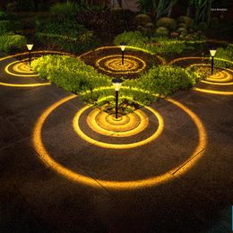 2/4 PCS Solar Lawn Lamp Outdoor Garden Waterproof Underground LED Light Home Yard Buried Lamps Colourful Dimming Landscape Lights