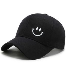 Ball Caps Smiley Fe Trucker Hat Washed Dad Hat for Men Women Cute Baseball Caps Unstructured Smile Embroidered Hat P230412