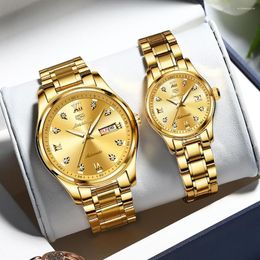 Wristwatches Couples Watch TAXAU Top Luxury Automatic Mechanical Wristwatch Waterproof Stainless Strap Clock Men And Women Gifts Reloj