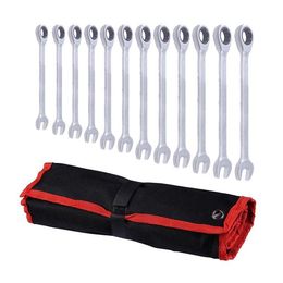 Freeshipping 12pc The Key Ratchet Spanners Combination Wrenches Set Of Auto Repair Hand Tool For Cars Kit D6105 Gxmmd