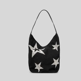 Casual Star Canvas Large Tote Bag Designer Diamonds Lady Handbags Hobos Shoulder Bags Shinny Big Crossbody Bag Shopper Purses 230412