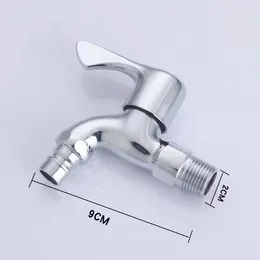 Bathroom Sink Faucets Zinc Alloy Washing Machine Faucet Single Cold Quick Opening Spout Basin Mop Wall