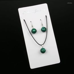 Pendant Necklaces Wholesale Natural Stone Round Choker Necklace Earringd Jewellery Agates Charm Elegant