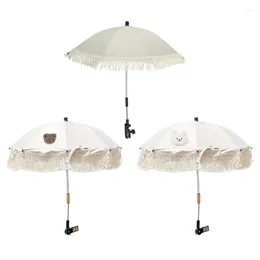 Umbrellas Outdoor Stroller Sun Shade Fringed Lace Beaches Sunscreen UV Protections Umbrella Kid Pography Props