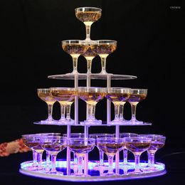 Wine Glasses Champagne Tower Cups For Wedding Party Thickened Acrylic Cup Goblet Celebration Opening Bar Accessor
