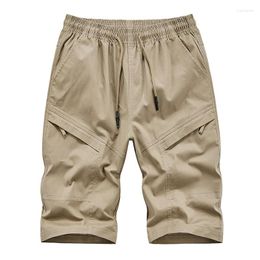 Men's Pants 2023 Mens Summer Cotton Army Tactical Cargo Shorts Fashion Khaki Multi-pocket Casual Short Loose Military Trousers