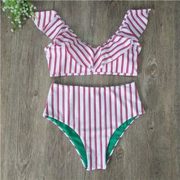 Women's Swimwear Women Bikinis Split Swimsuit Stripe Sexy Micro 23412