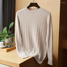 Men's Sweaters Pure Cashmere Sweater Men's O-neck Pullover Spring And Autumn Twisted Korean Fashion Luxury Jacket