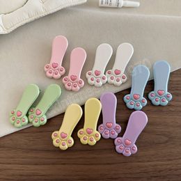 2pc Women Small Cat Paws Design Hair Claws Sweet Girls Hair Clips Hairpins Side Clip Duckbill Barrette Hair Accessories