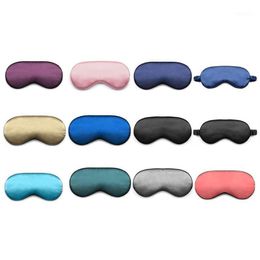 1Pcs New Pure Silk Sleep Rest Eye Mask Padded Shade Cover Travel Relax Aid Blindfolds drop 1263u