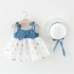 Girl Dresses Baby Girls Summer Star Pattern Denim Dress Casual Style Kids Toddler Clothes
