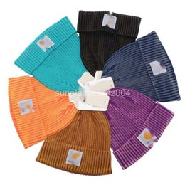 Carharttlys Hat Designer Original Quality Washed And Worn Striped Knitted Hats For Men And Women Literature And Art Autumn And Winter Warm Wool Hats Hip Hop Hats