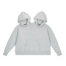 Women's Hoodies Creative Couple Intimate One-piece Loose Solid Color Sweatshirt