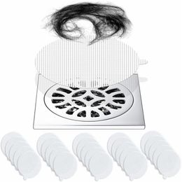 Colanders Strainers 25PCS Disposable Shower Drains Hair Catcher Mesh Stickers Bathroom Bathing Stoppers Catchers Accessories 230411