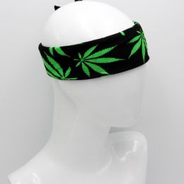 Scarves Cotton Bandana Green Leaves Black Hiphop Men Squares Neck Scarf Headband Handkerchief Headwear
