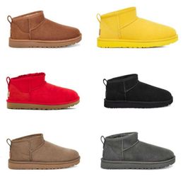 Women Ultra Mini Snow Boots Slipper Ug Gs Winter New Popular Ankle Sheepskin Fur Plush Keep Warm with Card Dustbag Beautiful Gift GH148