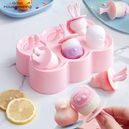 Ice Cream Tools Silicone Lolly Maker Popsicle Moulds Mini Pops Baby DIY Food Supplement Tool Fruit Shake 230412