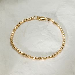 Chain 14K Gold Filled Bead Bracelet Handmade Tarnish Resistant Jewellery Boho Bracelets Anklets for Women Bridesmaid Gift Gold Bracelet 230412