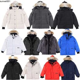 Men's Down Parkas 12 Colours Designer Top Canada G08 Parka Real Fur Mens Jacket Womens Coat White Duck Jackets Winter Ladys Coats with Badge