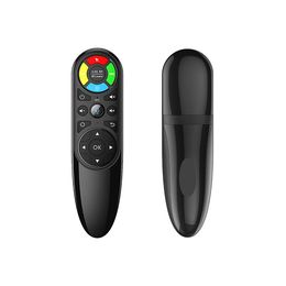 Factory Q6 Voice Remote Controlers With Backlit 2.4G Wireless keyboard Fly mouse IR Learning airmouse For Smart TV Box Mini pc
