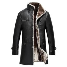 Men's Jackets Mens Clothing Genuine Sheep Leather Natural Coat Winter Parka Real Fur Long Plush Thick Oversize Sheepskin Jackets For Man M-5XL 231110
