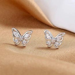 Stud Earrings Huitan Dainty Butterfly Exquisite Women's Ear Accessories Fancy Birthday Gift For Girlfriend Statement Jewellery