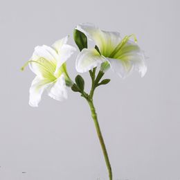 Simulation flower lily northern European silk flower wedding decoration home living room soft decoration fake flowers