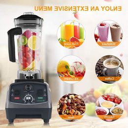FreeShipping BPA Free Commercial Grade Timer Blender Mixer Heavy Duty Automatic Fruit Juicer Food Processor Ice Crusher Smoothies 2200W Caba