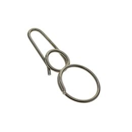 Keychains Handmade Unique Creative Fine Biker Large 304 Stainless Steel Wire Round Clip U Hook Carabiner Key Ring Clasp Tool Keychain DIYKey