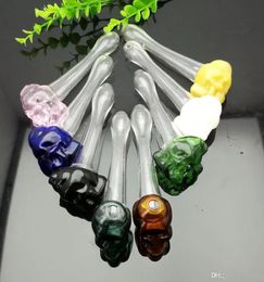 Smoking Pipe Mini Hookah glass bongs Colourful Metal Shape Coloured Skeleton Glass Pipe