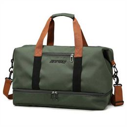 Fashion Travel Bags For Women Large Capacity Men Sports bag Waterproof Weekend Sac Voyage Female Messenger Bag Dry And Wet 230412