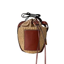 Дизайнерская тотальная сумка мода Mifuko Woody Raffia Женская сумочка тканые кожаные сумки с буквами летние 15см