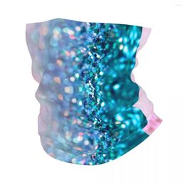 Scarves Mermaid Rose Gold Glitter Bandana Neck Cover Printed Balaclavas Face Mask Scarf Outdoor Cycling Running Men Women Adult Winter