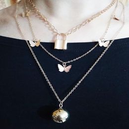 Pendant Necklaces Choker Necklace For Women Gold Colour Thick Chain Party Boho Jewellery Colar Punk Chains On The Neck