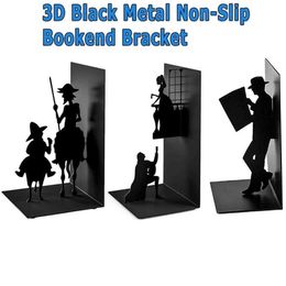 Metal Non Slip Rack Bookends Shelf Organiser Book Ends Stand Holder Shelf Bookrack Shelves Supports for Desk Office Accessories 21307V