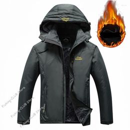 Hunting Jackets Winter Men's Plus Velvet Thickened Windproof Suits Ski Mountaineering Clothes Spring Autumn Outdoor Keep Warm Waterproof