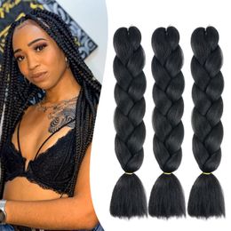 Ombre Braiding Hair Kanekalon Hair for Braiding Jumbo Braids Extension Hair 24 inch Professional Synthetic Hair for Brads